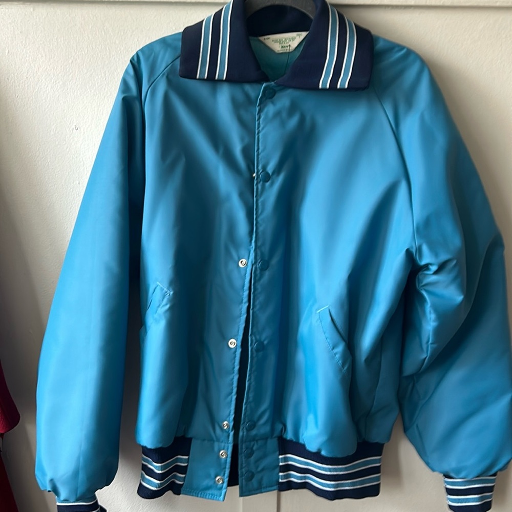 Neff Jacket Adult Large Varsity Bomber Powder Blue